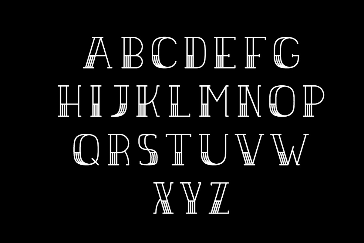 Halfstripe font preview 4
