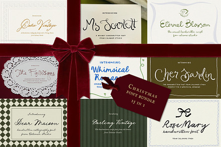 Christmas FONT BUNDLE | Handwritten