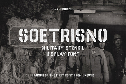 SOETRISNO Stencil, a Handwritten Font by skewedstd