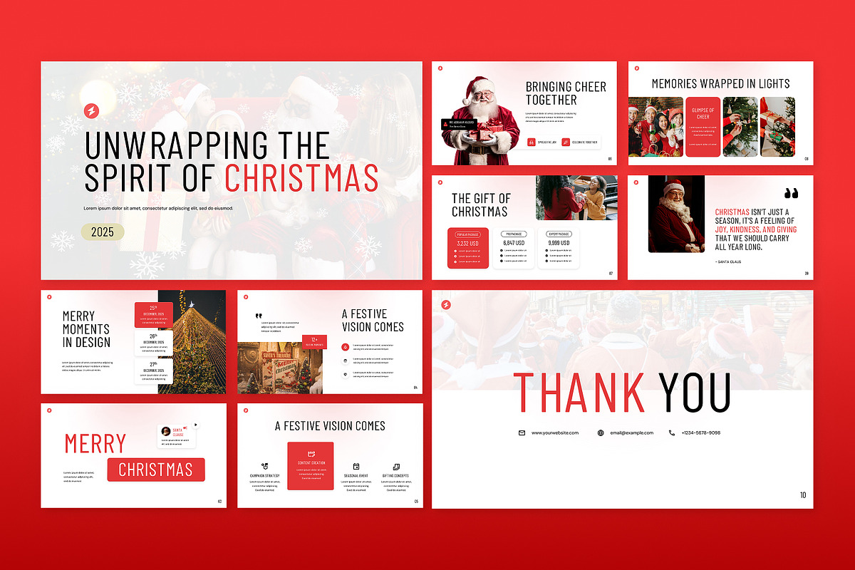 Christmas Themed Content PowerPoint, a Presentation Template by Antstheme (Photo 4 of 4)