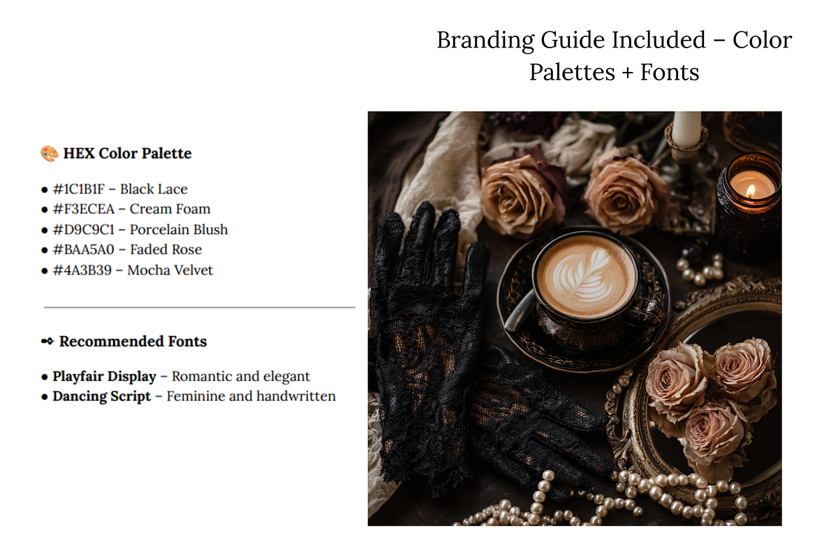 Goth café Mood Boards Kit, a Branding & Logo Template by Alerya Studio (Photo 2 of 3)