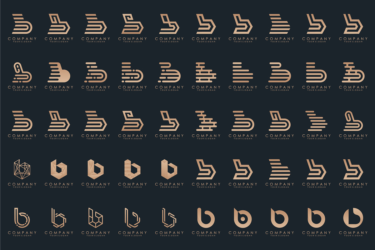 set of letter B logo design vector, a Branding & Logo Template by BARONSTD (Photo 4 of 4)