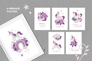 Unicorns & Flowers Collection, a Graphic by VioletOxide (Thumbnail 4 of 10)