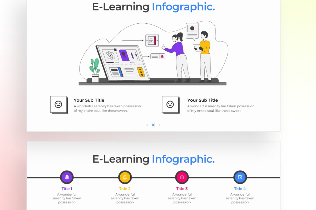 E-Learning PowerPoint - Infographic Template