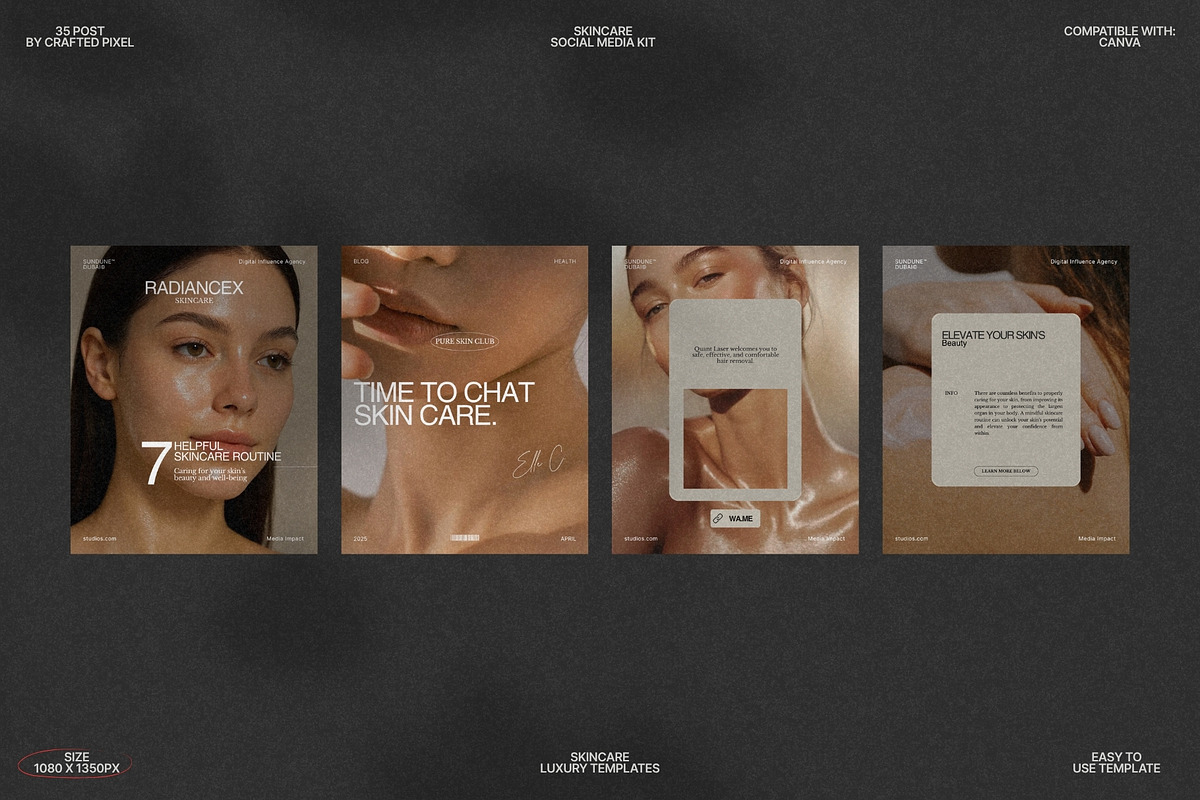 Intentional Skincare Post Design preview 6
