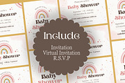 Baby Shower Canva Invitation, a Design Template by TemplateCastleStore (Thumbnail 4 of 6)