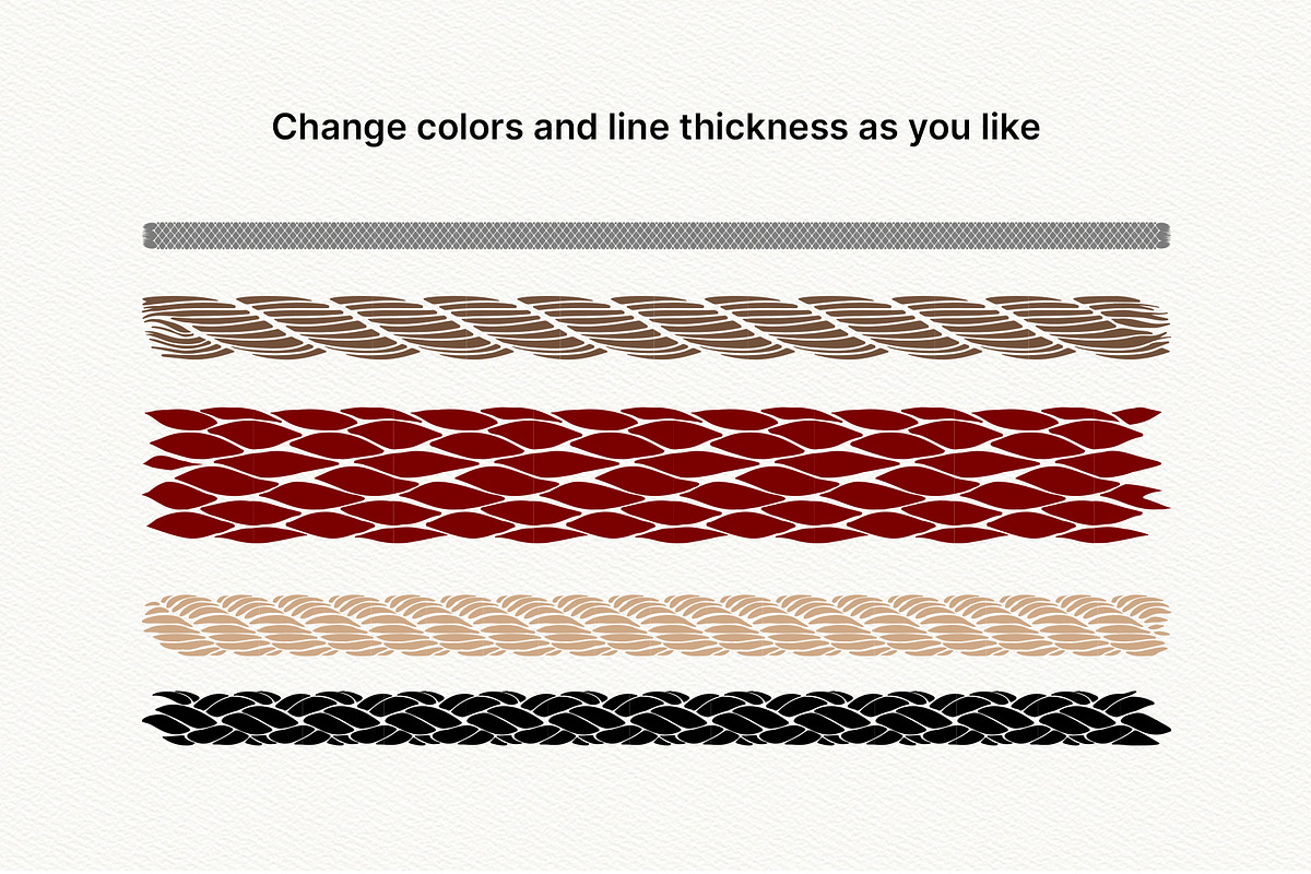 Threads Brushes Set for Illustrator, a Brush Add-On by Garden in frame (Photo 4 of 6)