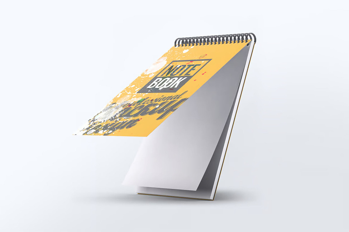 Spiral Sketchbook Mock-Up, a Product Mockup by DesignRushMarket (Photo 6 of 7)