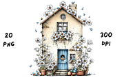 Whimsical Floral Spring House, a Seasonal Illustration by GiraffeCreative (Thumbnail 14 of 20)