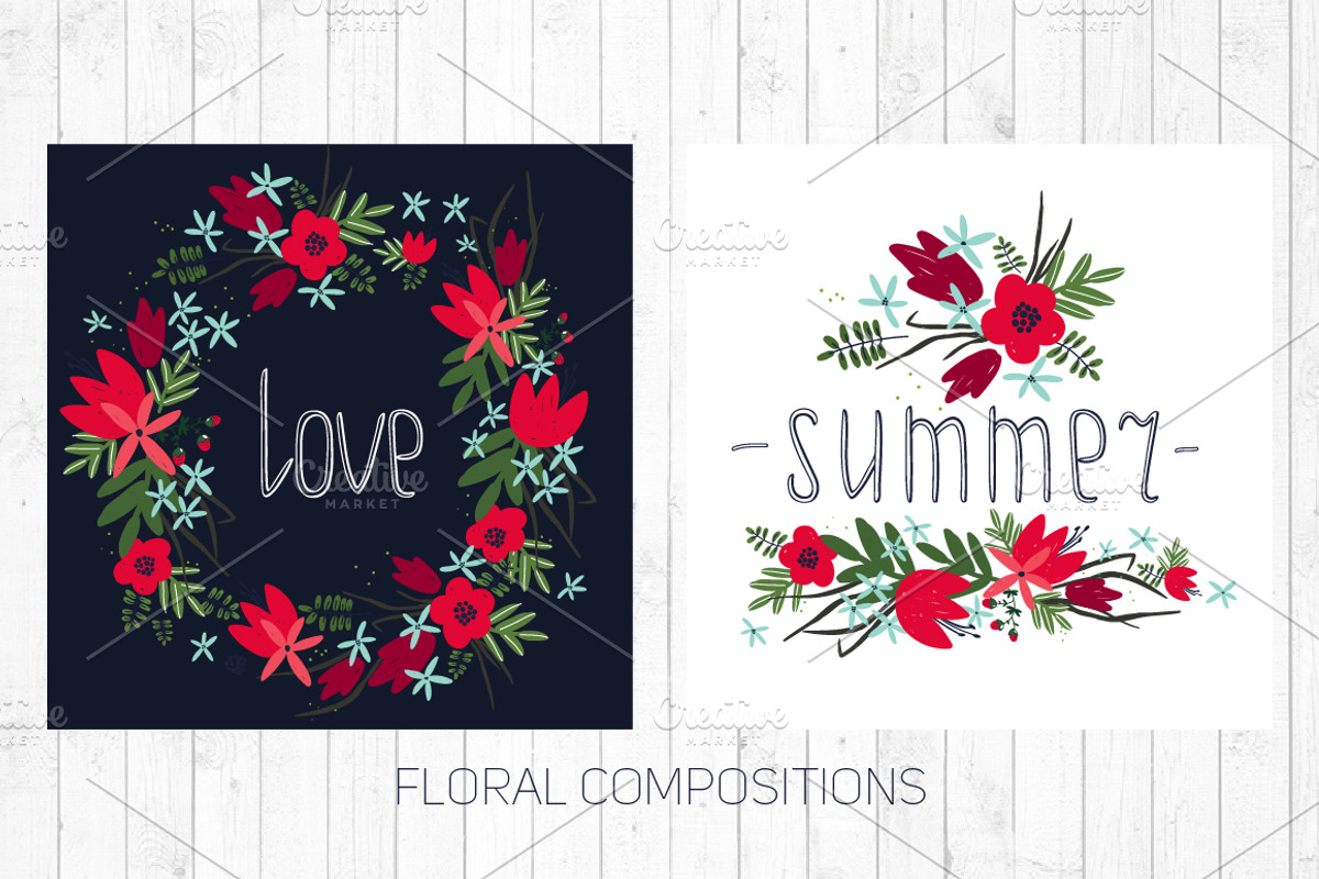 Flowers + Alphabet, a Decorative Illustration by YuliaBiser (Photo 3 of 9)