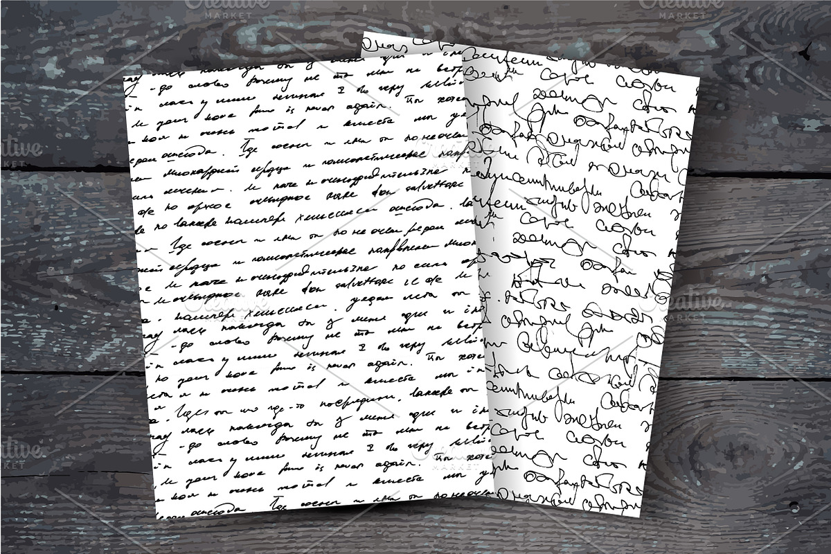 Handwritten text. Seamless patterns., a Pattern Graphic by mcherevan