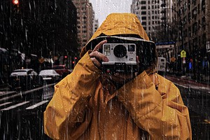 Pouring Rain Photo Overlays