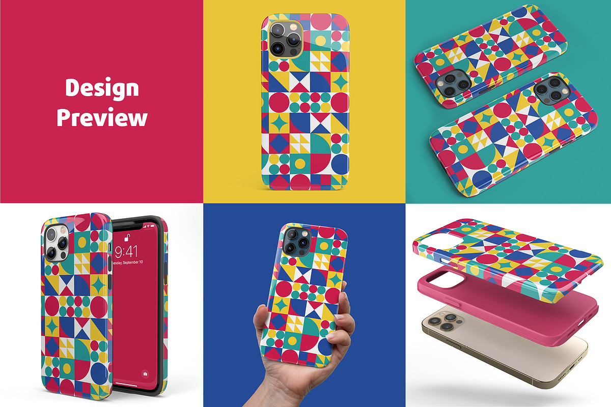 Phone 12 Pro Tough Case Mock-up, an iPhone Mockup by Colatudo Store (Photo 3 of 9)
