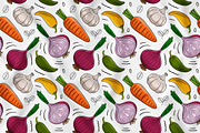 Vegetables Seamless Pattern #01, a Pattern Graphic by MEDZ (Thumbnail 1 of 3)