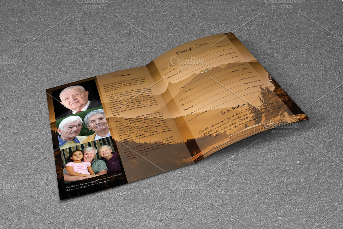 Funeral Program Template-T702, a Brochure Template by Template Shop (Photo 3 of 4)