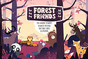 Forest Friends Graphic Pack, an Animal Illustration by 2dvillShop (Thumbnail 1 of 10)