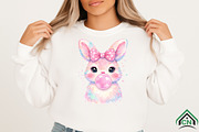 Coquette Easter Bunny Bubblegum PNG, an Illustration by Craft Nest (Thumbnail 3 of 6)
