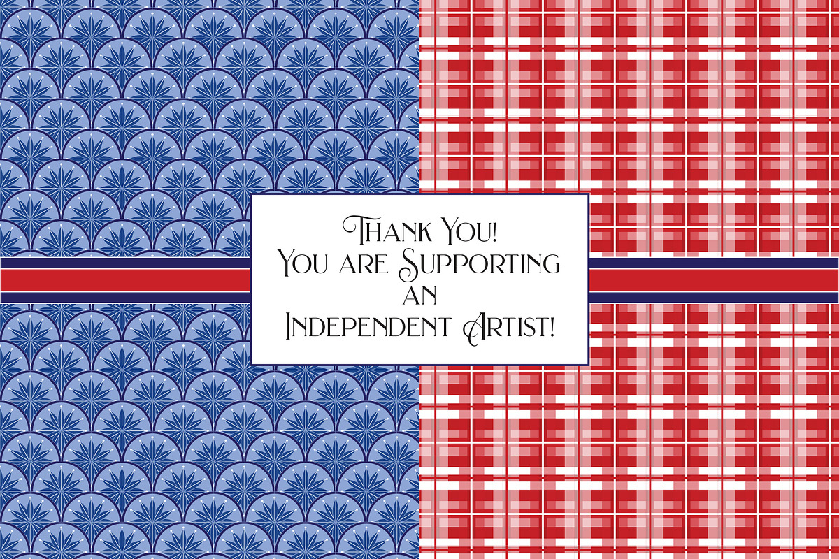 Red & Blue Digital Patterns, a Pattern Graphic by RachelStudio (Photo 6 of 6)