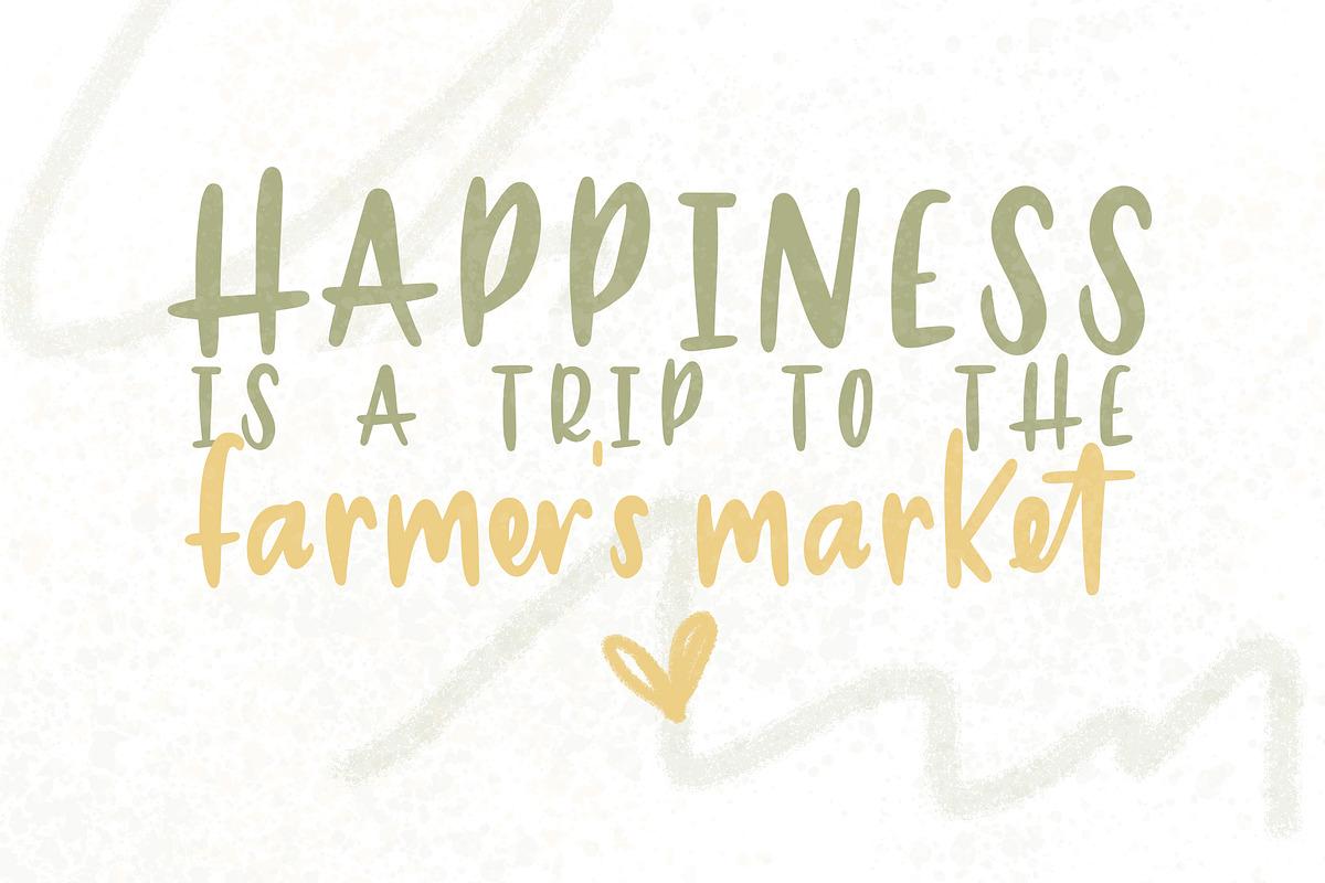 Farmer's Market Hand Lettered Font, a Font by Dansie Design (Photo 4 of 6)