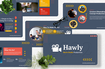 Hawly - Movie Production Powerpoint, a Presentation Template by Dhabee