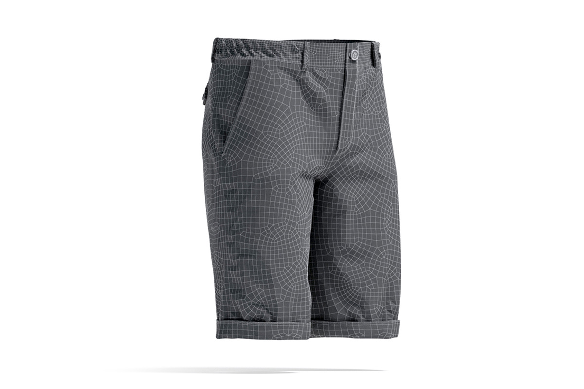 White Men's Casual Shorts 3D Model, an Object 3D Model by rebrandy (Photo 7 of 9)