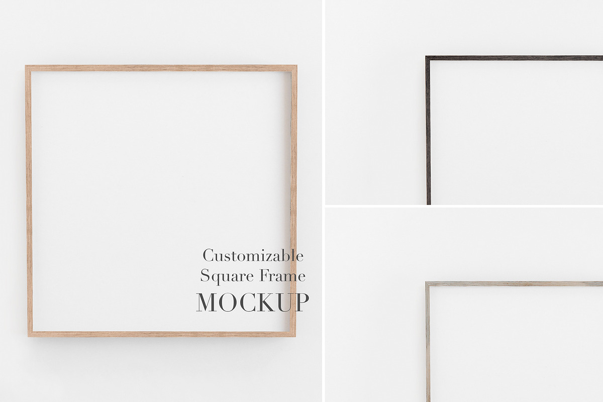 Mockup Frame Customizable 1x1 Ratio, a Background Graphic by HALFTOUNE (Photo 1 of 8)