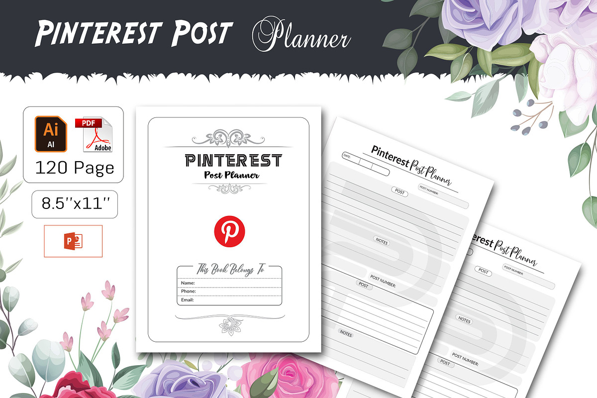 Pinterest Post Planner, a Stationery Template by design_hut (Photo 1 of 3)