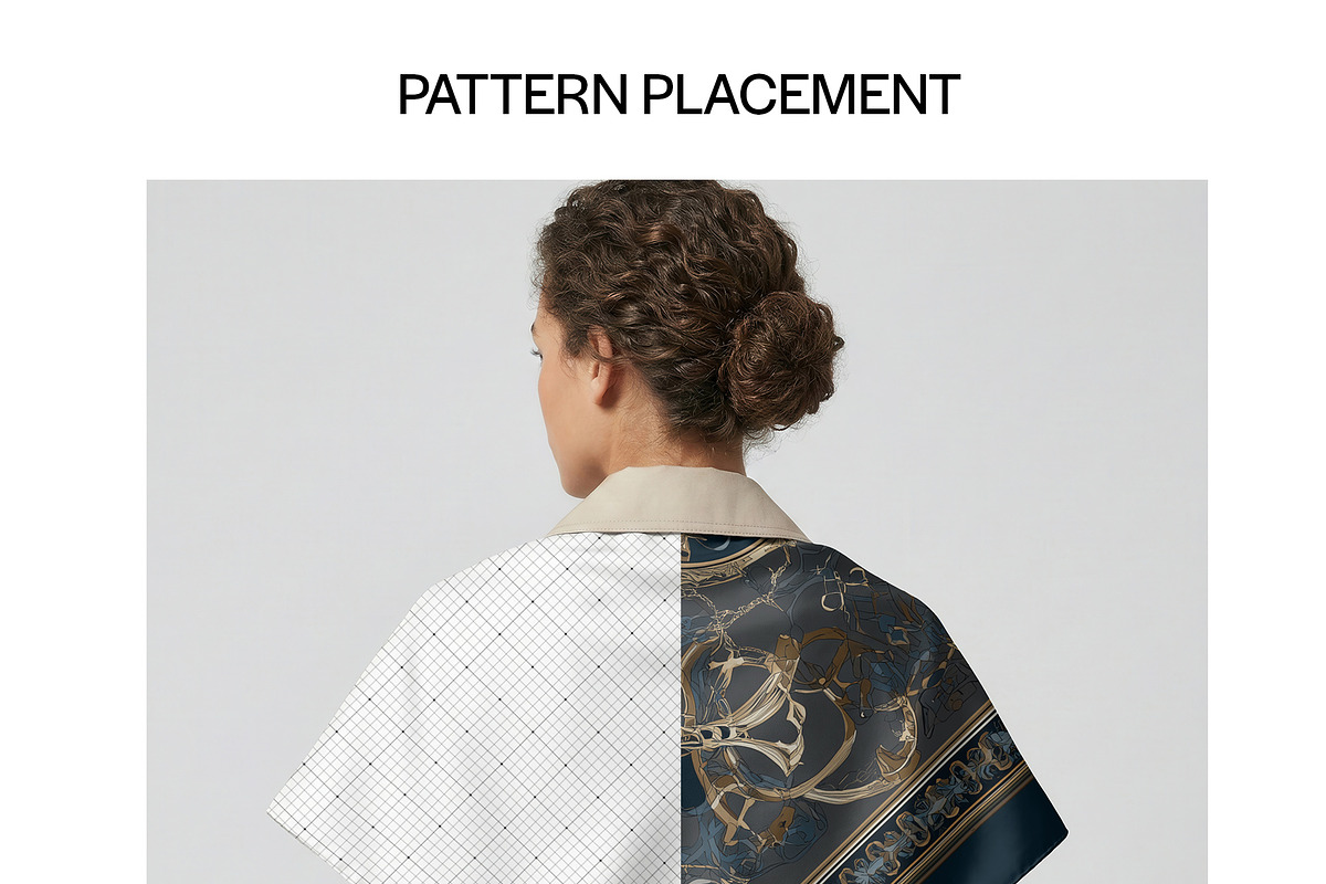 Silk Scarf Mockup on Model PSD, a Shirt Mockup by 1001 mockups (Photo 3 of 6)