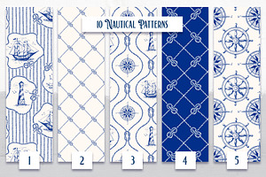 Vintage Nautical Pattern Bundle