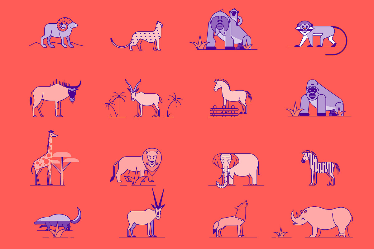 Minimal Animal Icons, a Branding & Logo Template by Kursat Unsal (Photo 7 of 16)
