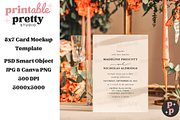 Boho Sunset Wedding Card Mockup PSD, a Product Mockup by Printable Pretty Studio (Thumbnail 5 of 8)