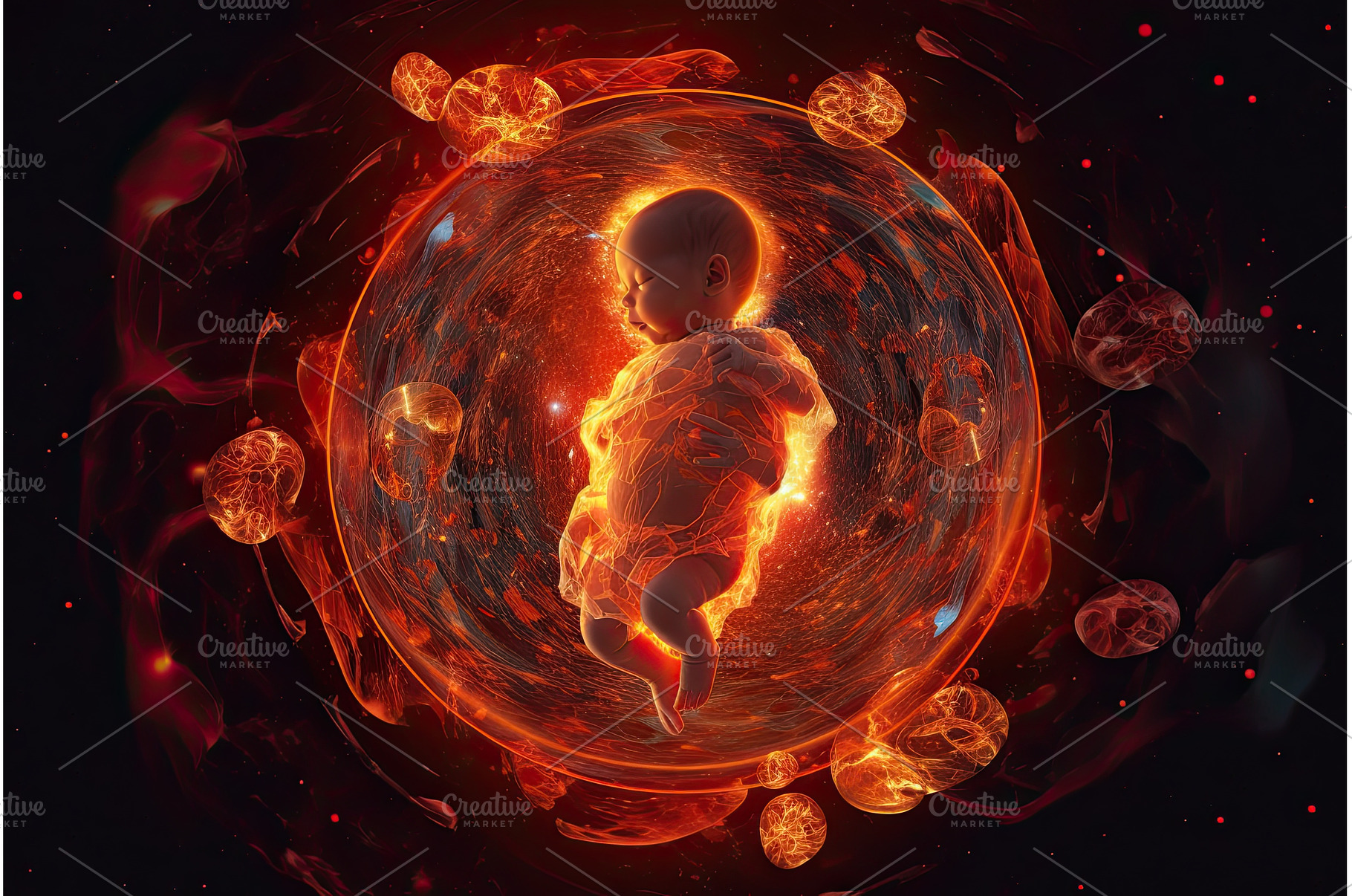 Unborn baby in womb, a Beauty & Fashion Photo by Neirfy