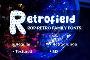 Retrofield - Pop retro family fonts, a Font by Mightyfire (Thumbnail 1 of 8)