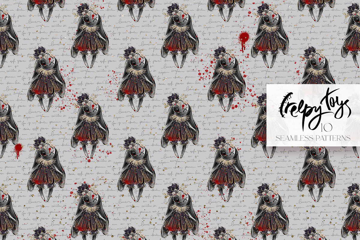 Creepy Halloween Voodoo Patterns, a Pattern Graphic by KaramfilaS (Photo 8 of 14)