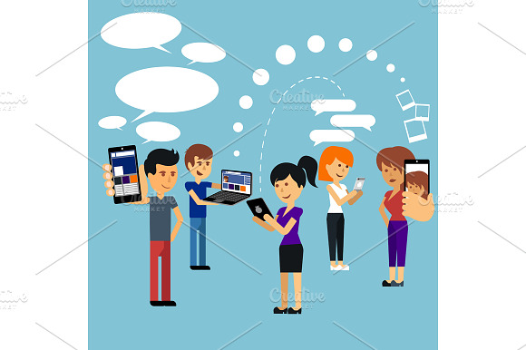 Young people man and woman using preview 2