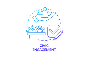 Civic engagement blue concept, an Icon by IMG Visuals