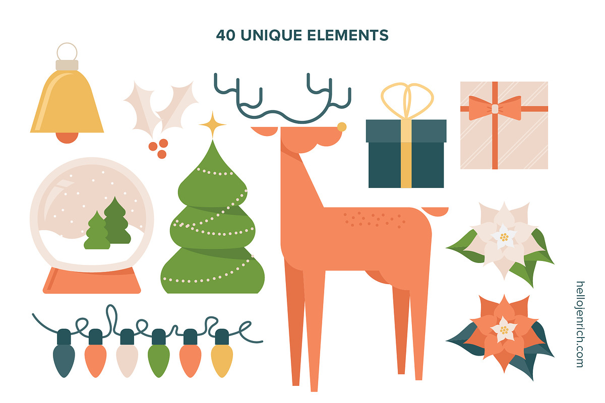 Christmas Illustration Collection, a Decorative Illustration by hellojenrich (Photo 2 of 9)