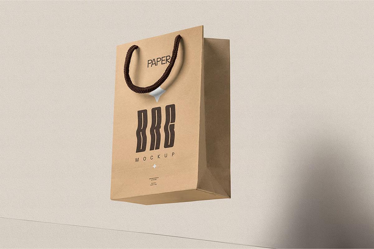 Paper Bag MockUp, a Packaging Mockup by megostudi0 (Photo 6 of 7)
