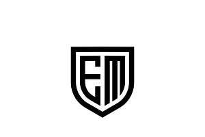 EM Logo Design Vector Template