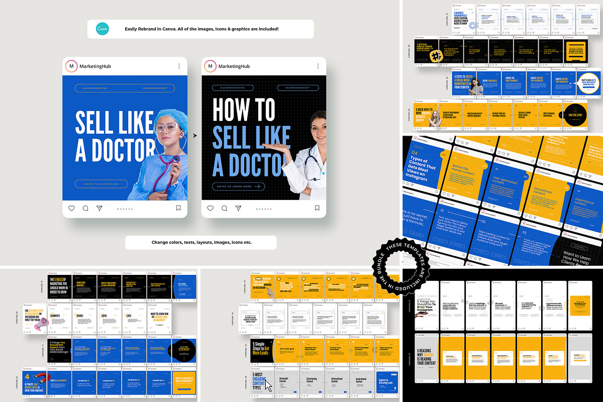 Instagram Marketing Carousel BUNDLE preview 6