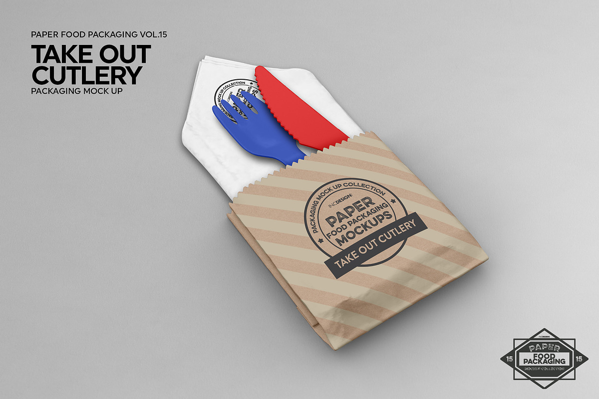 Takeout Cutlery Utensil Mockup, a Product Mockup by INCDesign (Photo 4 of 7)