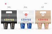 Coffee Cups and Holder Mockups Front, a Cups & Container Mockup by HelenStock (Thumbnail 3 of 9)