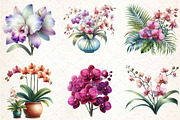 Watercolor Orchid Clipart, an Illustration by Libby Wishes (Thumbnail 7 of 7)