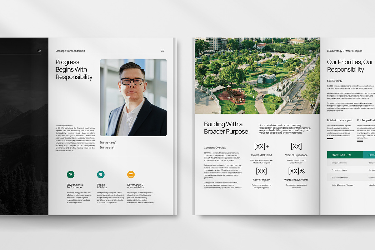 Sustainability Annual Report, a Brochure Template by trabaskriya (Photo 4 of 6)