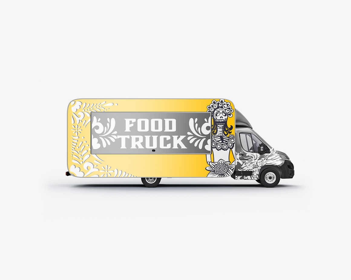 Food Truck Caravan Mockup, a Product Mockup by OneVectorStock (Photo 13 of 16)
