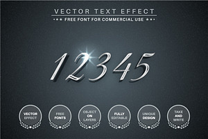 Silver - Editable Text Effect