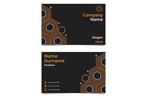 Hexagon Business Card Template