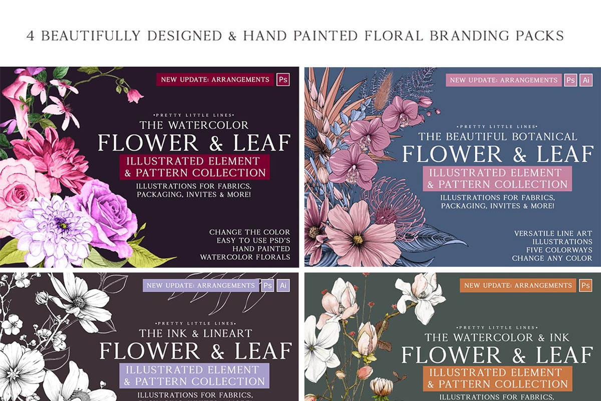 Ultimate Flower & Leaf Collection, an Object Graphic by Pretty Little Lines (Photo 2 of 47)