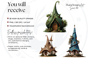 Fairy Tale Houses PNG Clipart Set V2, a Decorative Illustration by ThatsDesignArt (Thumbnail 2 of 10)