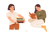 Booklovers | People with books, a Person Illustration by vik.stock (Thumbnail 4 of 6)